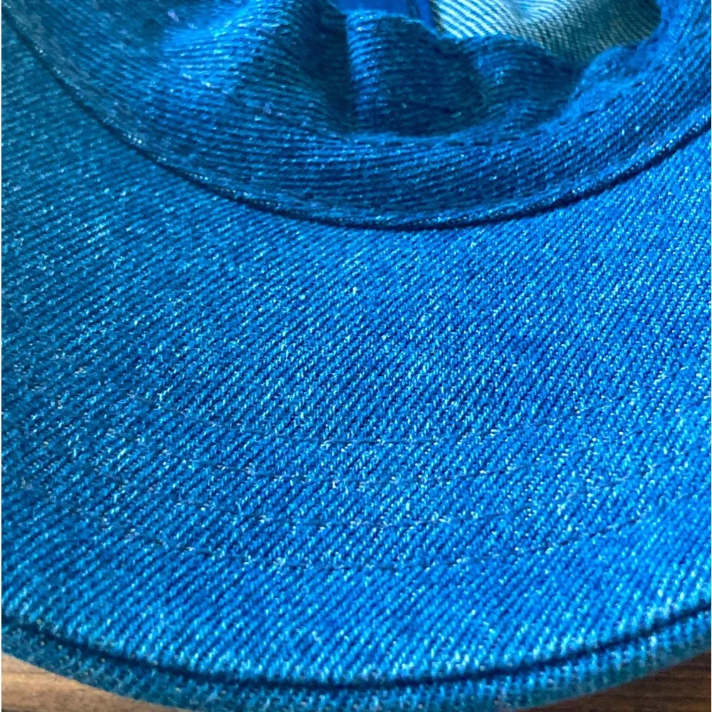 Target Denim Ball Cap Blue Jean Brim Hat Adjustable Strap Chambray Blue Onesize